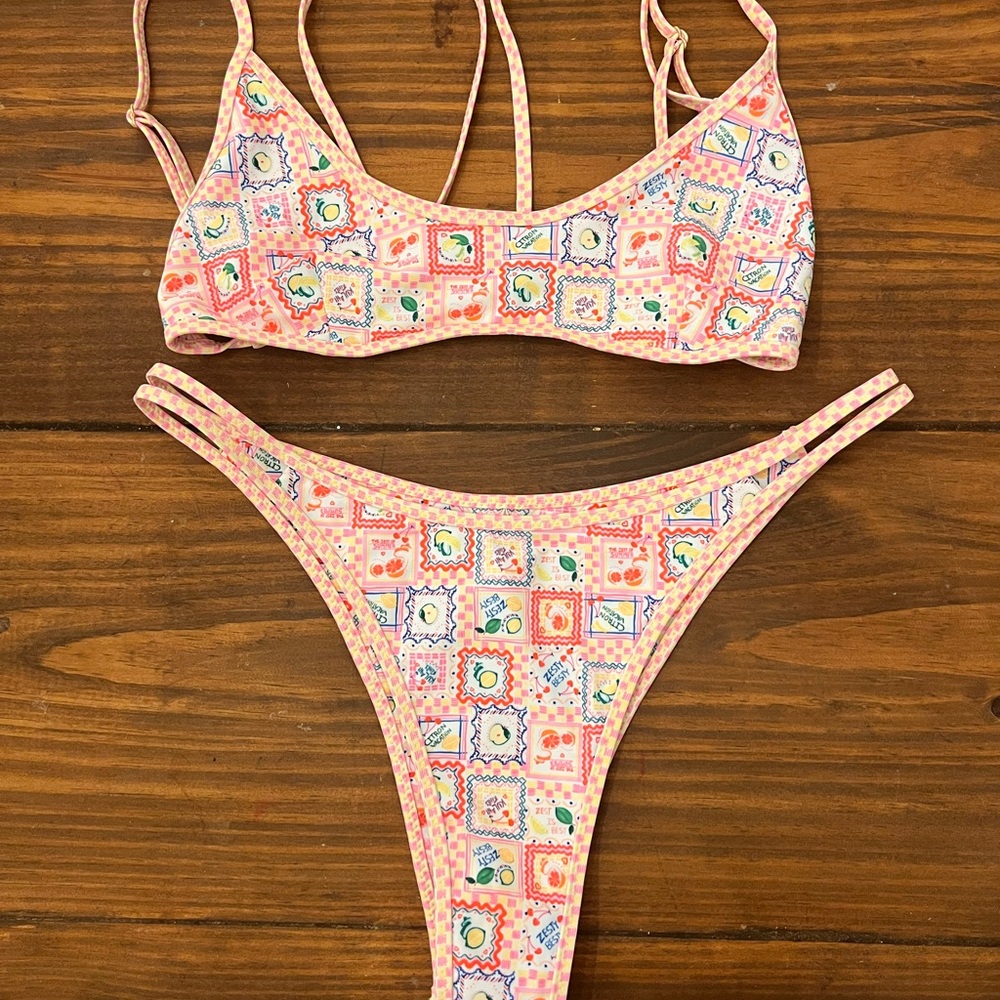 Kulani Kinis Pink and Blue Patterned Bikini